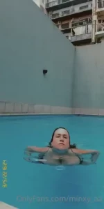 Come join me in the pool and play with my nipples while my neighbors