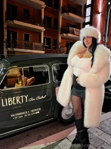 Vintage car modern goddess