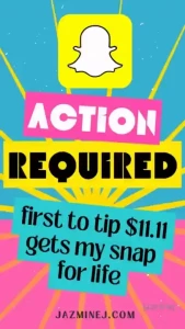 First to tip 11 11 gets my snap for life