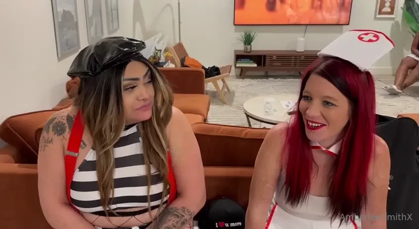 Getting ready for some girl on girl fun 