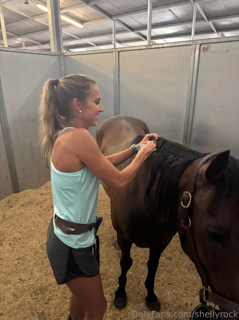 My day so far barn chores plaiting o s mane watching others ride part 2 