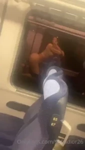 Me alone in the train it would be hot to m eet someone in the toilette