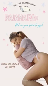 Who wants to come to my private pj party tonight check your messages