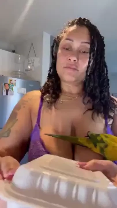 Making him breakfast 