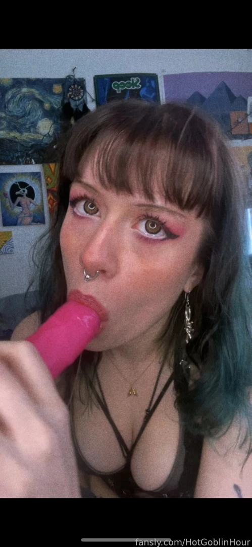 Would u let a pretty goth girl choke on ur dick oral bj blowjob drool part 4 