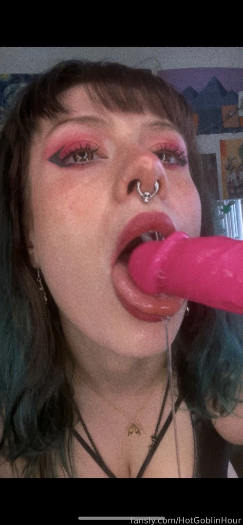 Would u let a pretty goth girl choke on ur dick oral bj blowjob drool part 9 