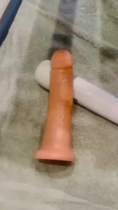 Home from work and horny sat in my new fuck chair and soaked my dildo