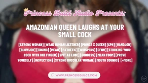 Are you ready for the amazonian queen to judge and laugh at your tiny