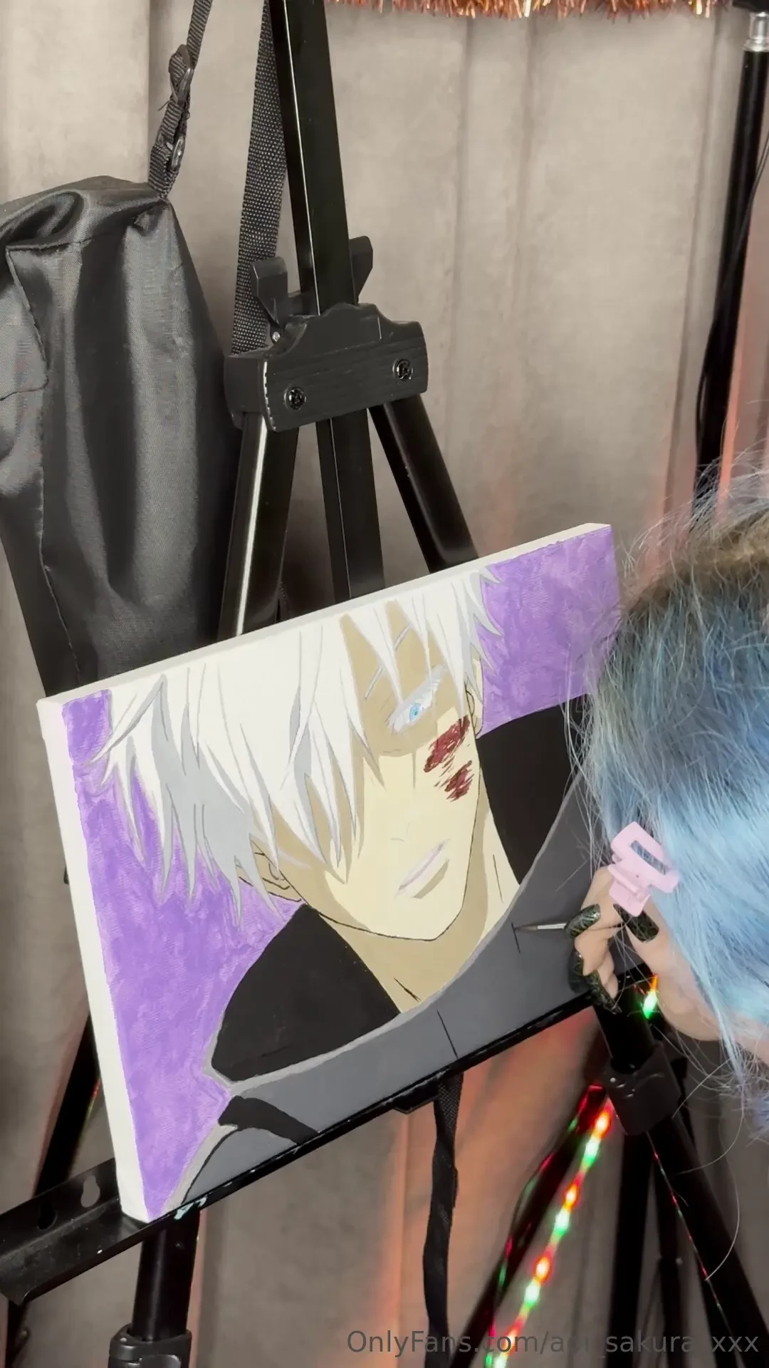 Hi i want to show my new drawing it s satoru gojo anime jujutsu kaisen part 1 