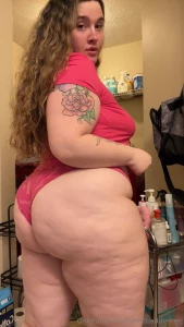 No bra lacy panties and a whole lot of ass