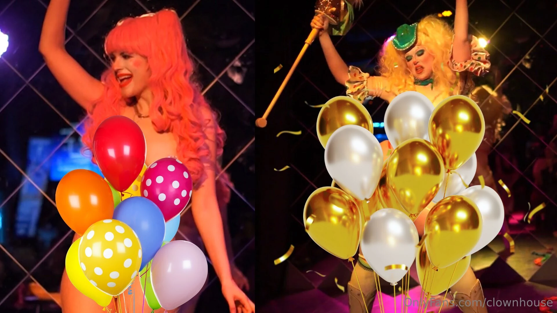 Wanna see a clowny strip tease this set is from our last show 