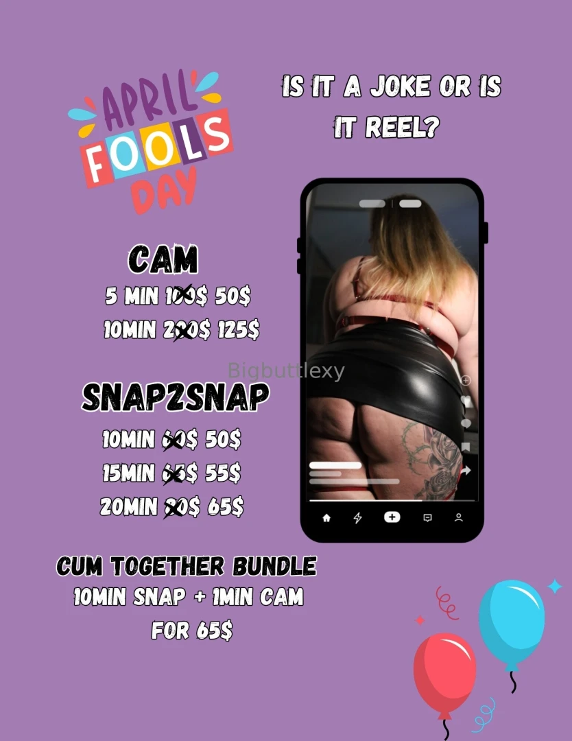 April fool or not let s enjoy a time together to cum subscribe to my 