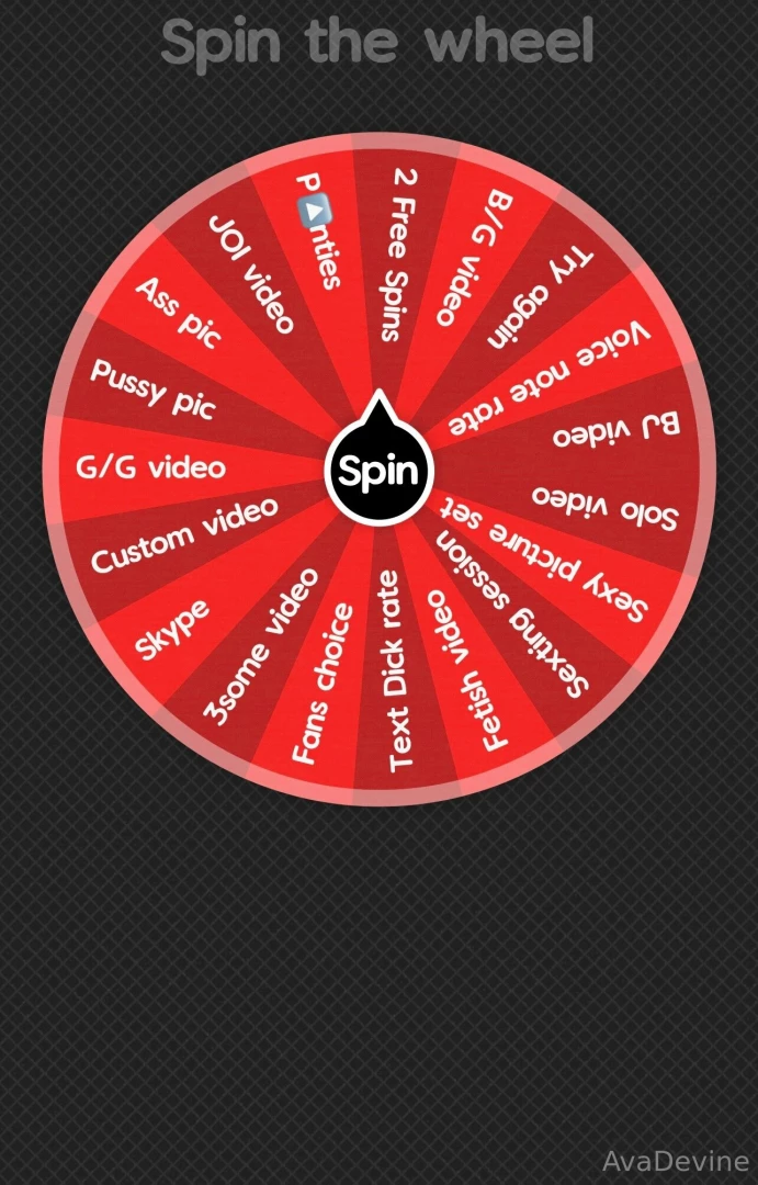 New month new wheel babe send a tip to spin and see what you win every 