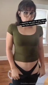 Someones getting bent over the desk you or me