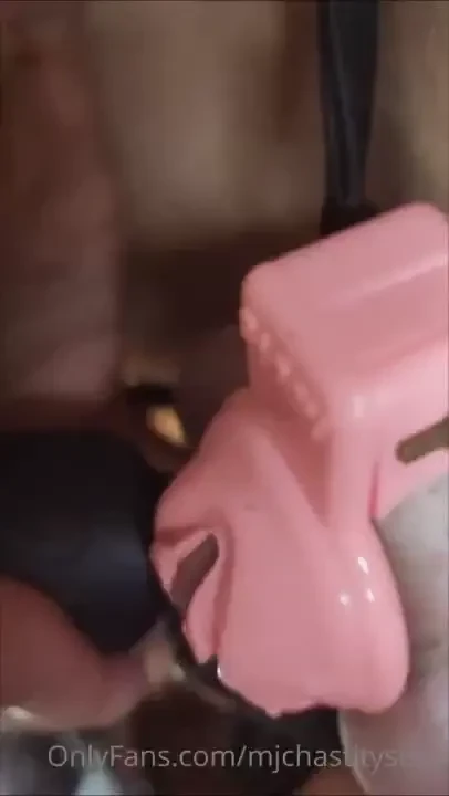 Cumming in chastity amp cleaning up the mess 