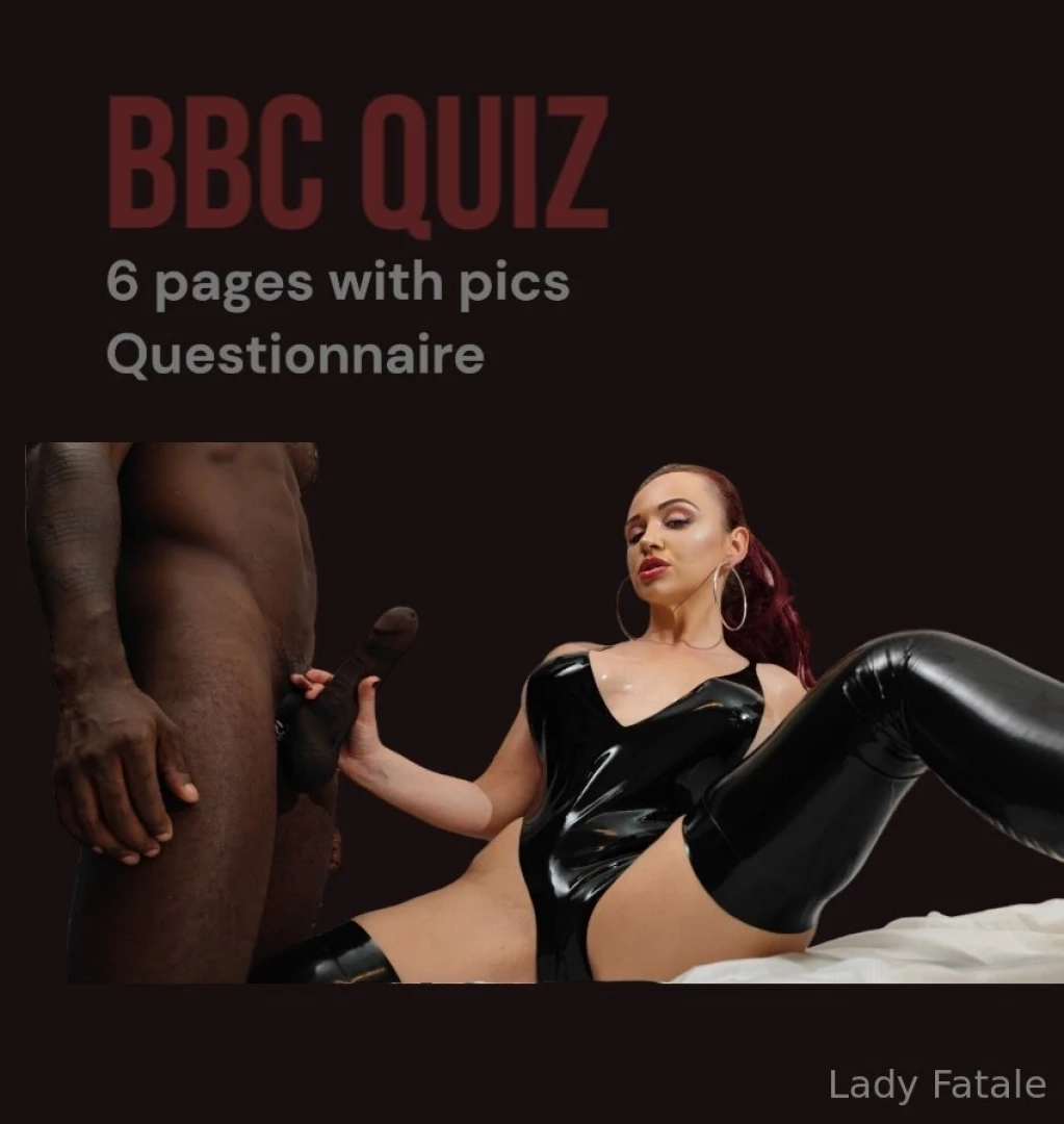 New exciting quiz you really need to be ready on taking my bbc test i 