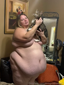 Snuck in some pics of britt embracing one of our kitties and snapped a