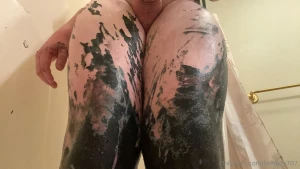 Black liquid latex goes crazy maybe next time i ll cover my whole body