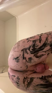 Black liquid latex goes crazy maybe next time i ll cover my whole body part 7