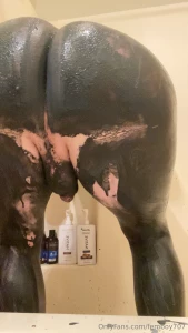 Black liquid latex goes crazy maybe next time i ll cover my whole body part 25