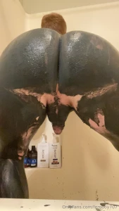 Black liquid latex goes crazy maybe next time i ll cover my whole body part 29