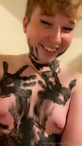 Black liquid latex goes crazy maybe next time i ll cover my whole body part 2