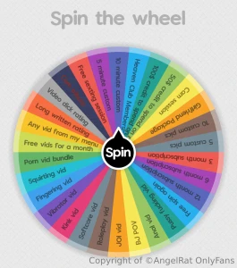 Return of spin the wheel tip 10 for one spin 18 for two spins or 25
