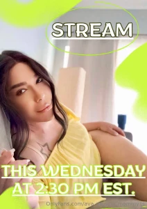 Hi everyone this wednesday at 2 30 pm est i will hold my stream filled