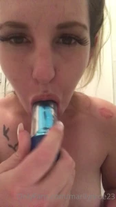 marilynroe23 - A very sloppy dildo blowjob if you love spit you ll love this if you 