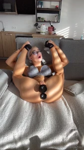 Dp double penetration with two bbc dildos until orgasm i fill both of