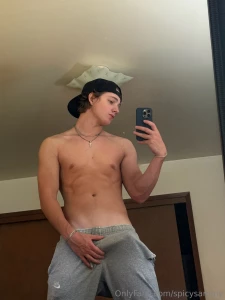 Gray sweats anyone watch me flop it around and jerk this dick for you