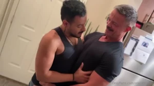 Dad cums to visit