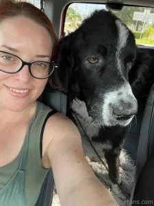 Me and my big man fynn he s a st berdoodle thag i rescued a little