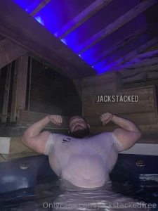 Get in this hot tub with me and massage my muscles