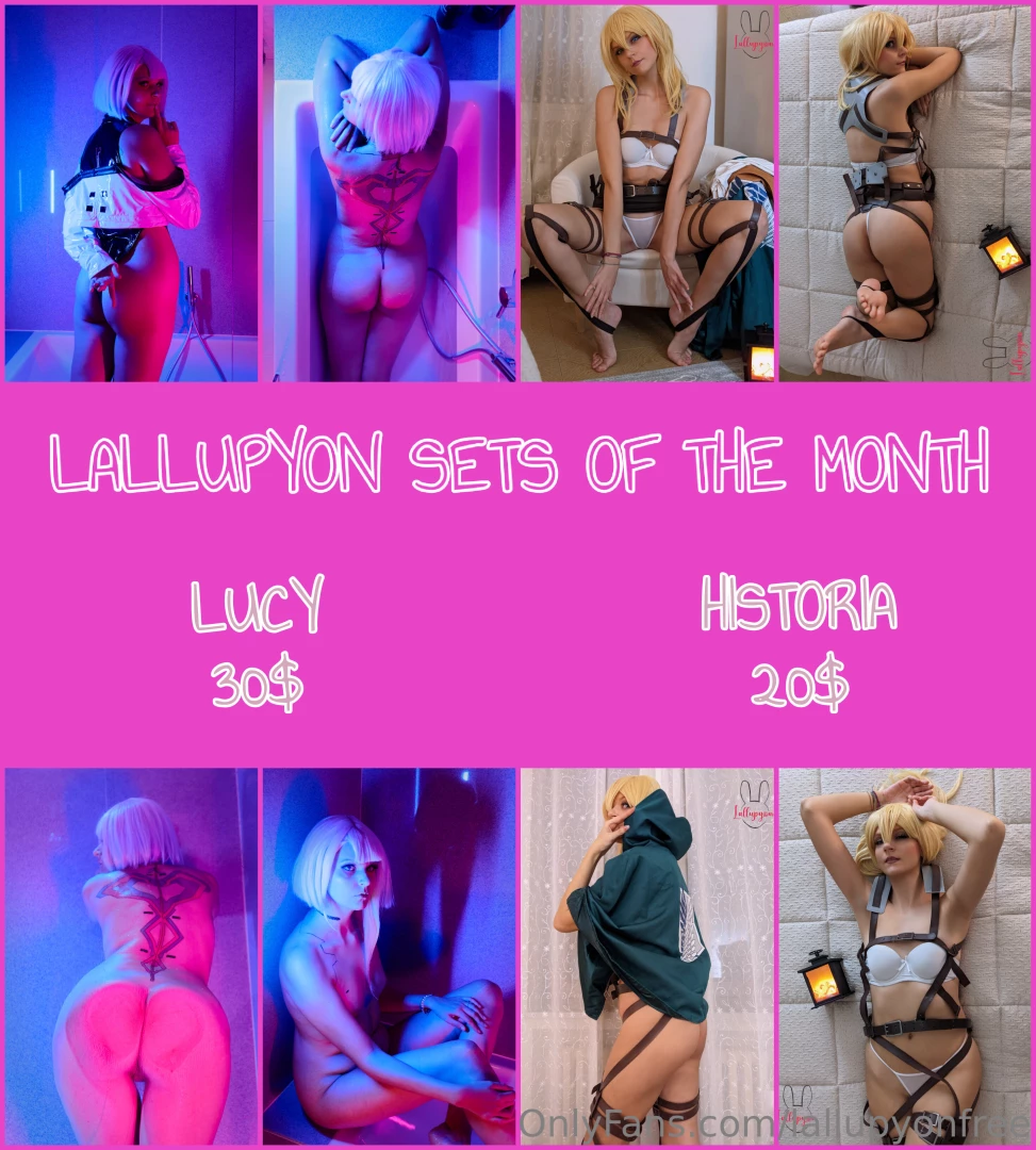 June sets of the month 50 off on both on my premium acc lallupyon lucy 