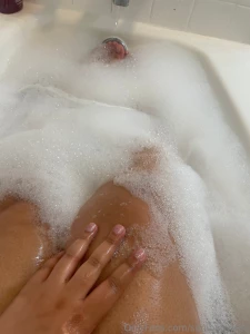 Love a warm bath wish you were here to wash me up then we can make a