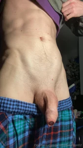 Tartan pants and a loose cock i wish i could walk around the house part 1