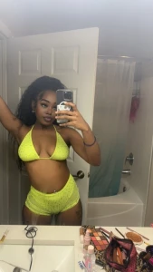 Bringing the heat in this neon cutie