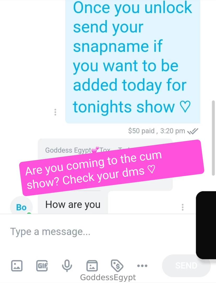 Dont miss this cum show dm me asap for those of u who are already on 