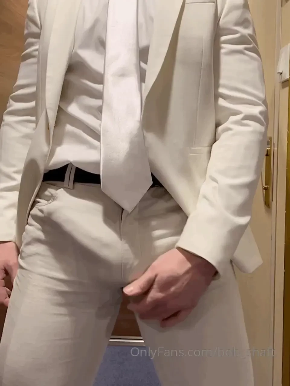 Bobshaft2 for my newest video hot and sexy with my white suit bulge part 1 