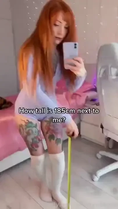 Guess my height fyp redhead ginger inkedgirl egirl tattooed tattoos 