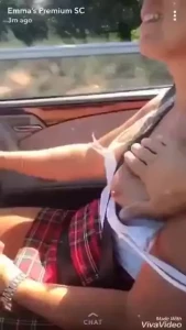 Check out this video of him getting my tits out and fingering me as i