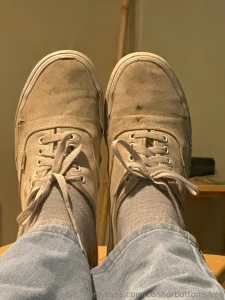 Highest bid gets these heavily worn shoes
