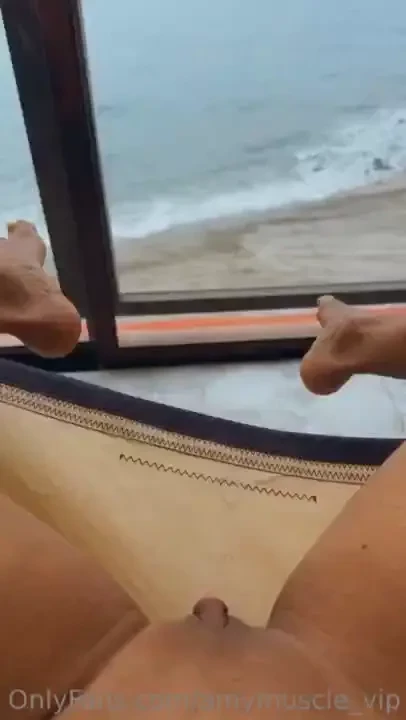 I was horny during my morning coffee looking out onto the private 