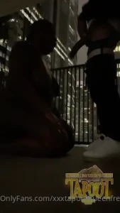 Welcomed daddy back with head and pussy let the whole city watch