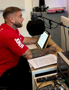 This was me recording the audiobook for my book smelly kid i m not