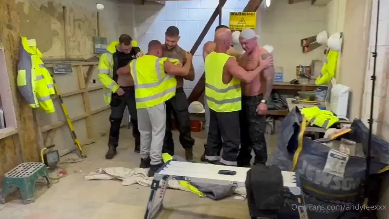 The lads get proper filthy at the building site featuring andyleexxx 