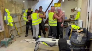 The lads get proper filthy at the building site featuring andyleexxx