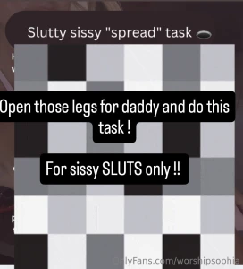 Slutty sissy spread task