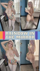 Rainbow in the mirror 13 pics 1min vid 10 teaseandplease